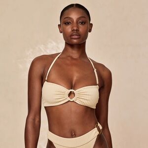 Monday Swimwear | Costa Rica Top | Vanilla Rib | Small | NWT